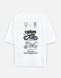 BMW S1000RR Blueprint Graphic Oversized T Shirt Superbike Racing Streetwear Premium Cotton Rider Tee